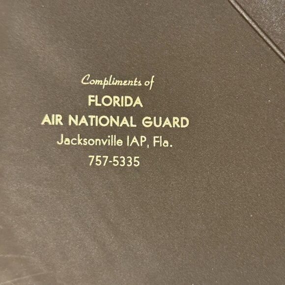Air National Guard Jacksonville Florida Vintage memorabilia leather notepad - Picture 2 of 3